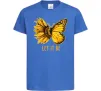 Дитяча футболка Соняшник-метелик Яскраво-синій фото