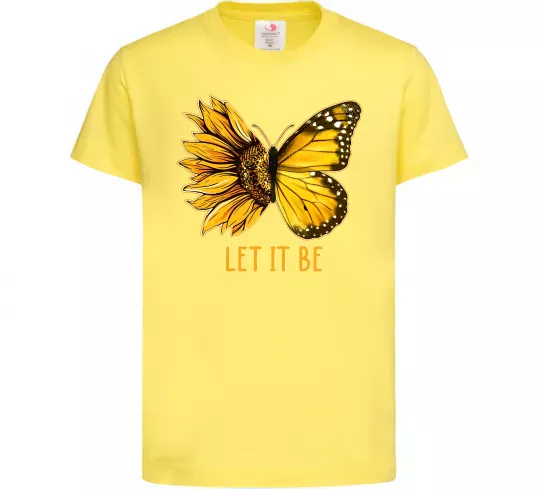 Дитяча футболка Соняшник-метелик Лимонний фото