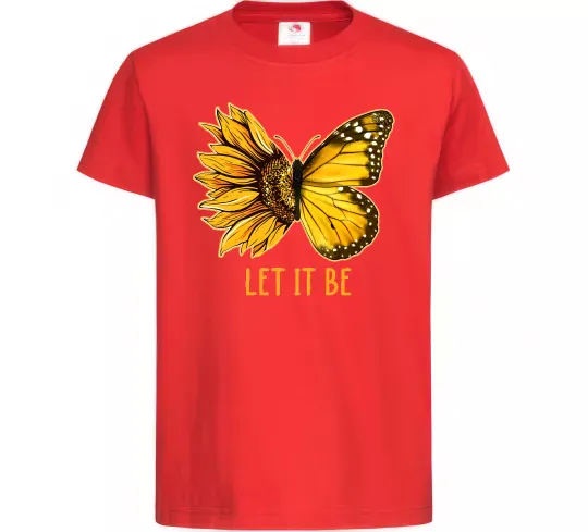Дитяча футболка Соняшник-метелик Червоний фото