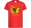 Дитяча футболка Соняшник-метелик Червоний фото