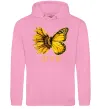 Мужская толстовка (худи) Соняшник-метелик Розовый фото