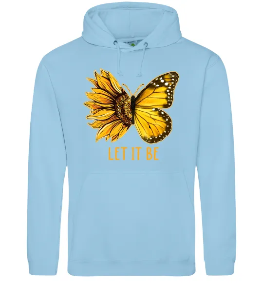 Мужская толстовка (худи) Соняшник-метелик Голубой фото