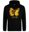 Жіноча толстовка (худі) Соняшник-метелик Чорний фото