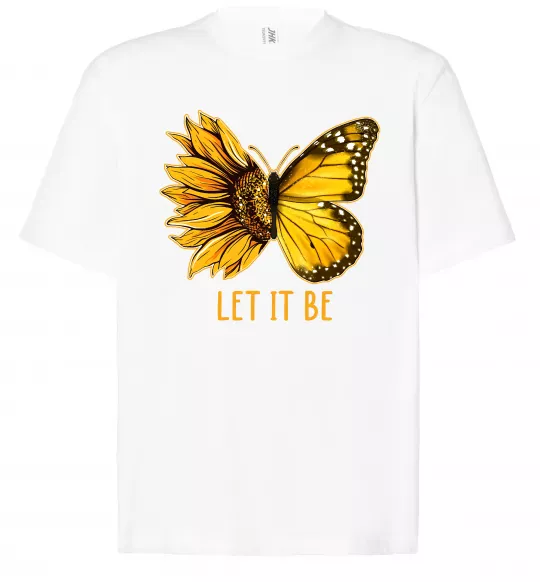 Футболка Оверсайз Соняшник-метелик Белый фото