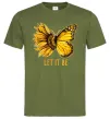 Мужская футболка Соняшник-метелик Оливковый фото