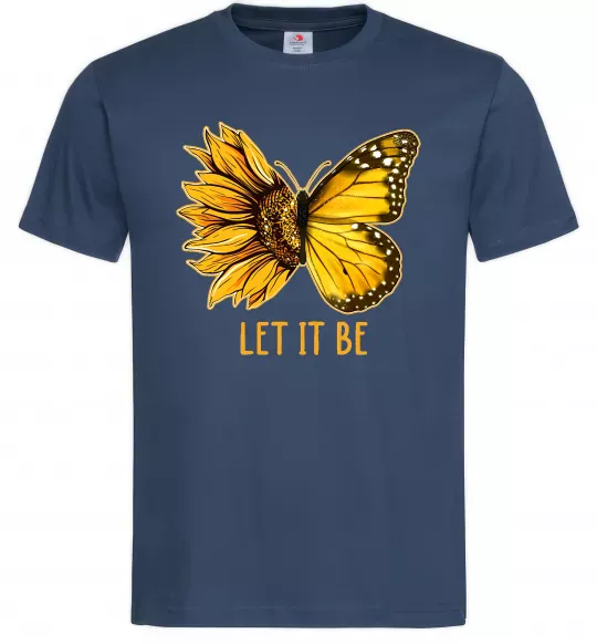 Мужская футболка Соняшник-метелик Темно-синий фото