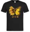 Мужская футболка Соняшник-метелик Черный фото