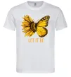 Мужская футболка Соняшник-метелик Белый фото