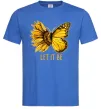 Мужская футболка Соняшник-метелик Ярко-синий фото