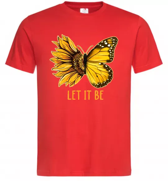 Мужская футболка Соняшник-метелик Красный фото