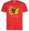 Мужская футболка Соняшник-метелик Красный фото