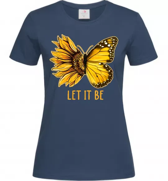 Женская футболка Соняшник-метелик Темно-синий фото