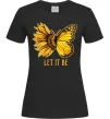 Женская футболка Соняшник-метелик Черный фото