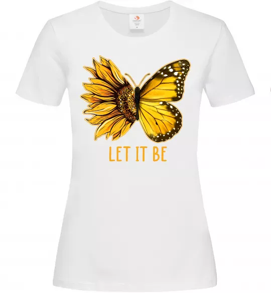 Женская футболка Соняшник-метелик Белый фото