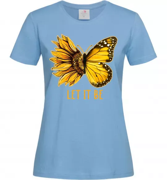 Женская футболка Соняшник-метелик Голубой фото