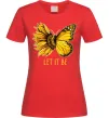 Женская футболка Соняшник-метелик Красный фото