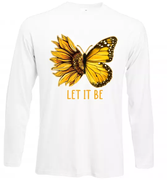 Лонгслів Соняшник-метелик Білий фото