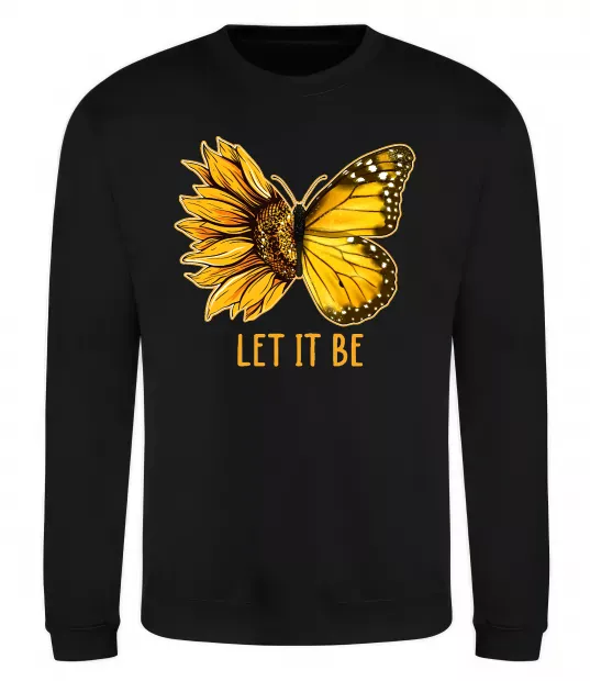 Світшот Соняшник-метелик Чорний фото