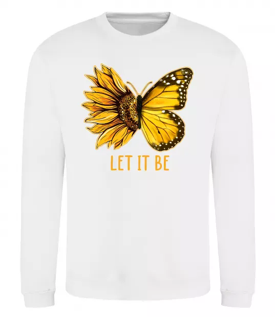 Світшот Соняшник-метелик Білий фото