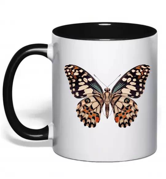 Чашка с цветной ручкой Парусник Демолей Черный фото