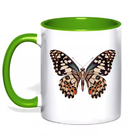 Чашка с цветной ручкой Парусник Демолей Зеленый фото