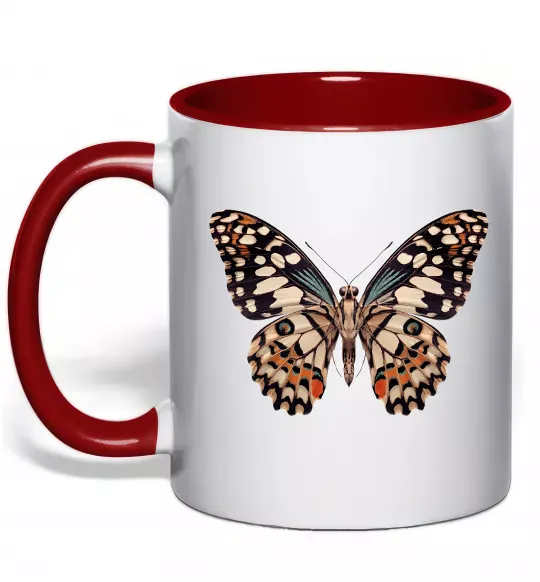 Чашка с цветной ручкой Парусник Демолей Красный фото