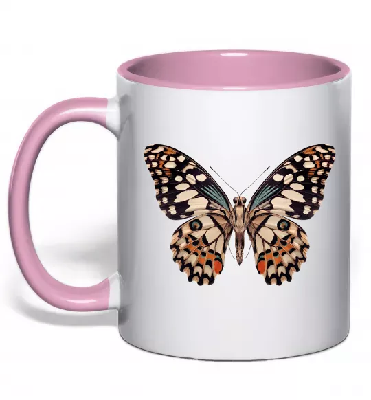 Чашка с цветной ручкой Парусник Демолей Нежно розовый фото