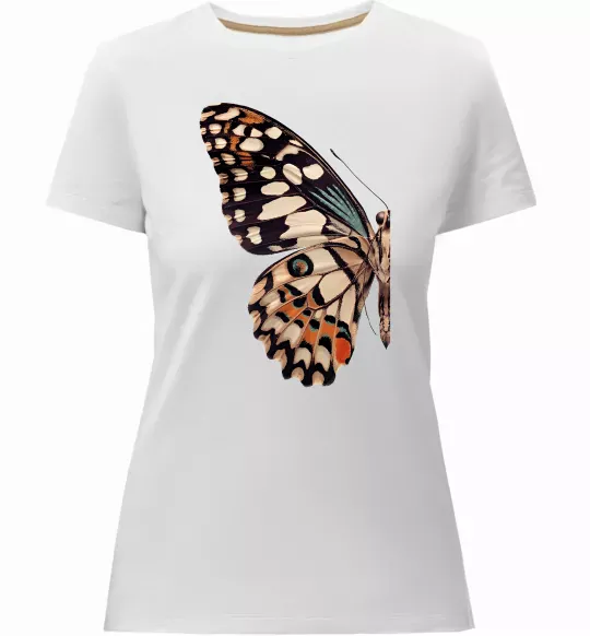 Женская премиум футболка Парусник Демолей крило Белый фото