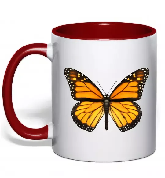 Чашка с цветной ручкой Монарх Красный фото