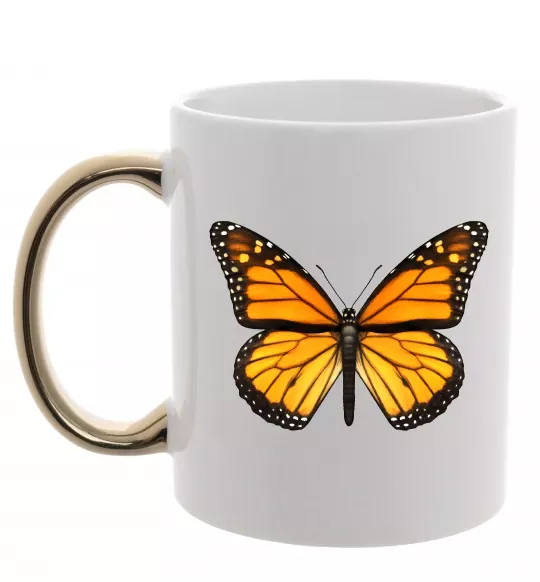 Чашка с цветной ручкой Монарх Золото фото