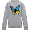 Детский Свитшот Метелик жовто-блакитний Серый меланж фото