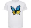 Детская футболка Метелик жовто-блакитний Белый фото