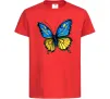 Детская футболка Метелик жовто-блакитний Красный фото