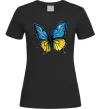 Женская футболка Метелик жовто-блакитний Черный фото