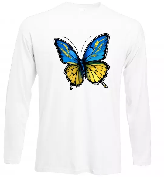 Лонгслив Метелик жовто-блакитний Белый фото