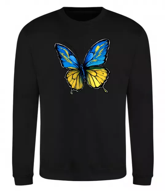 Свитшот Метелик жовто-блакитний Черный фото