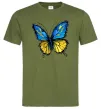 Мужская футболка Метелик жовто-блакитний Оливковый фото