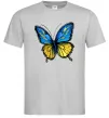Мужская футболка Метелик жовто-блакитний Серый фото