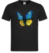 Мужская футболка Метелик жовто-блакитний Черный фото