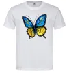 Мужская футболка Метелик жовто-блакитний Белый фото