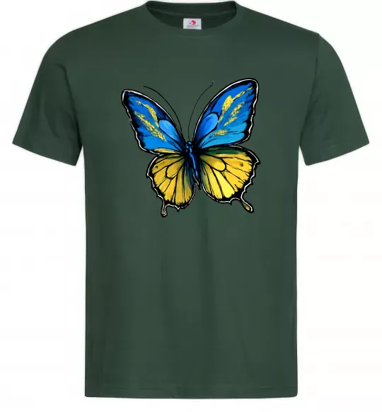 Мужская футболка Метелик жовто-блакитний Темно-зеленый фото