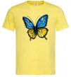 Мужская футболка Метелик жовто-блакитний Лимонный фото
