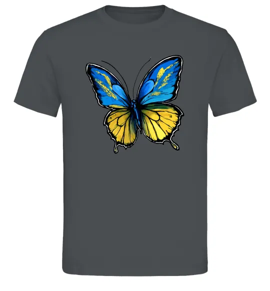 Мужская футболка Метелик жовто-блакитний Графит фото