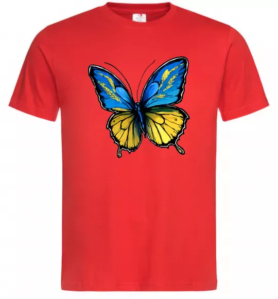 Мужская футболка Метелик жовто-блакитний Красный фото