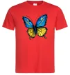 Мужская футболка Метелик жовто-блакитний Красный фото