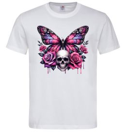 Мужская футболка Метелик череп та троянди Мужская футболка Метелик череп та троянди