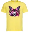 Мужская футболка Метелик череп та троянди Лимонный Мужская футболка Метелик череп та троянди Лимонный фото