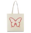 Эко-сумка Неоновий силует метелика Бежевый фото