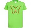Детская футболка Неоновий силует метелика Лаймовый фото