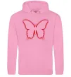Мужская толстовка (худи) Неоновий силует метелика Розовый фото